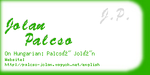 jolan palcso business card